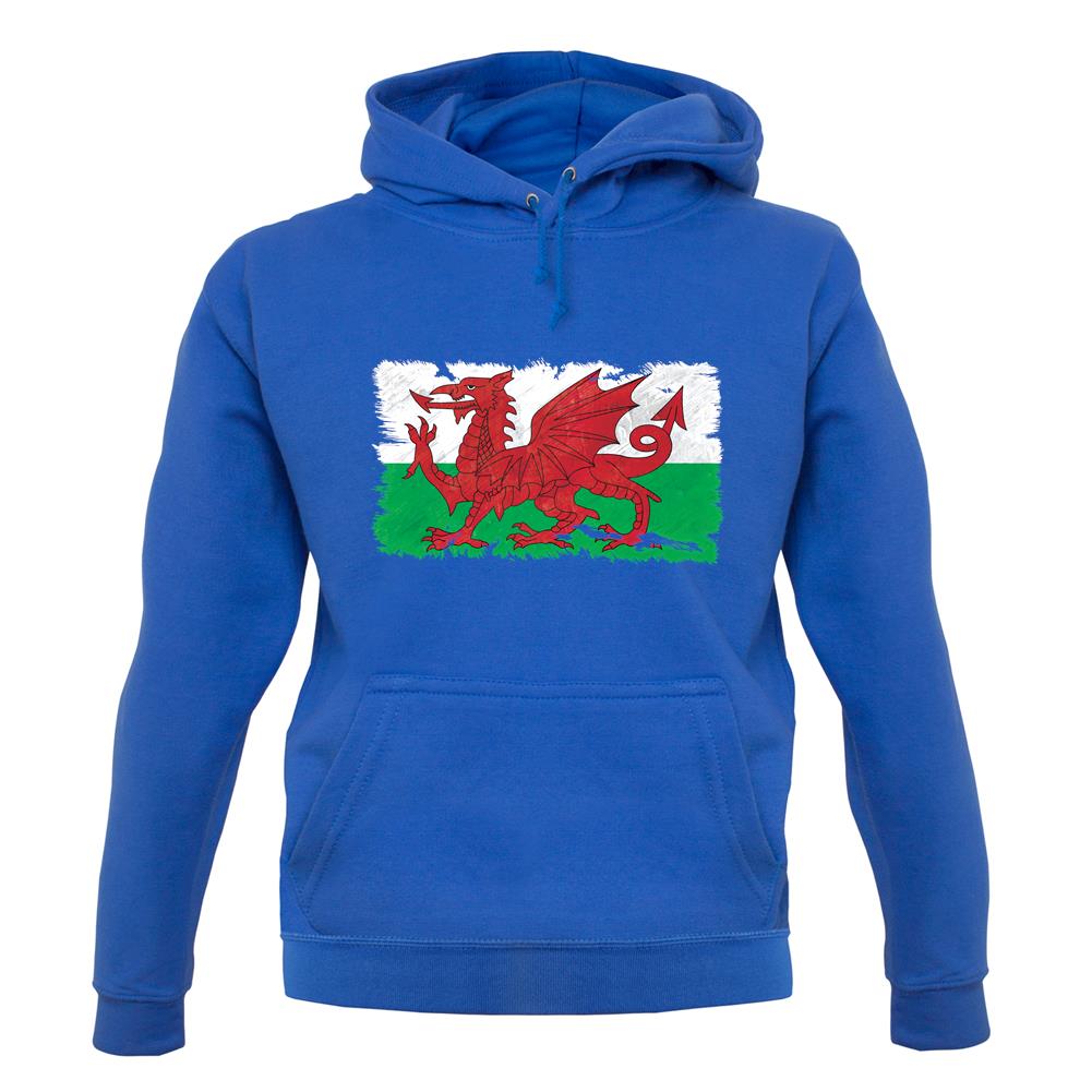 Wales Grunge Style Flag unisex hoodie