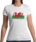 Wales Grunge Style Flag Womens T-Shirt