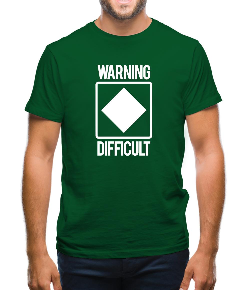 Warning Difficult Mens T-Shirt