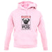 Warning Guard Pug On Premises unisex hoodie