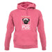 Warning Guard Pug On Premises unisex hoodie