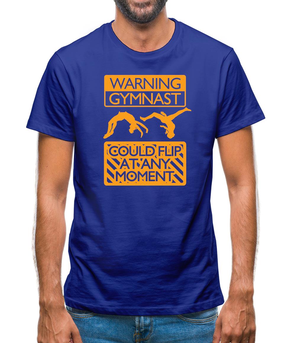 Warning Gymnast Mens T-Shirt