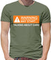 Warning May Start Talking about Cars Mens T-Shirt