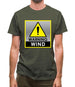 Wind Warning Symbol Mens T-Shirt