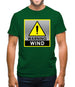 Wind Warning Symbol Mens T-Shirt