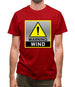 Wind Warning Symbol Mens T-Shirt