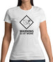 Warning Dj At Work [Disc Jockey] Womens T-Shirt