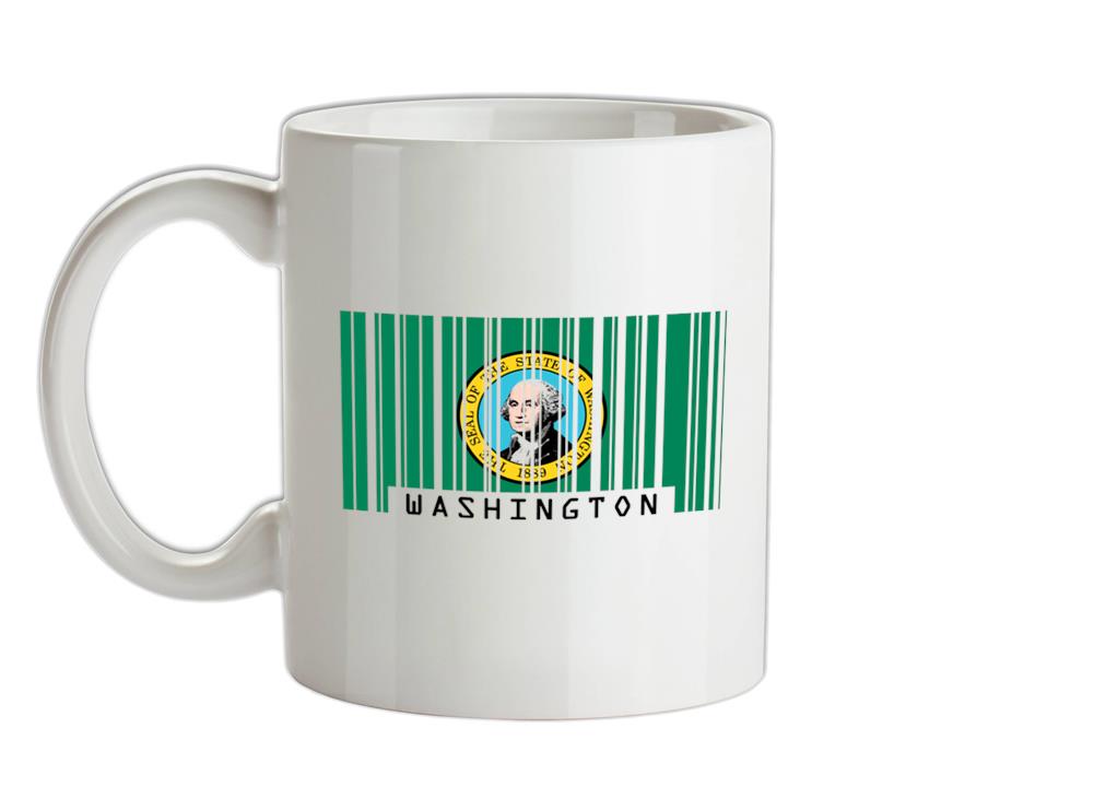 Washington Barcode Style Flag Ceramic Mug