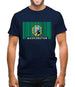 Washington Barcode Style Flag Mens T-Shirt