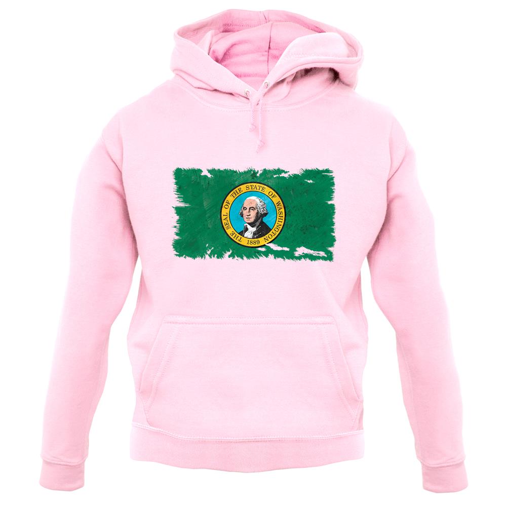Washington Grunge Style Flag unisex hoodie