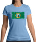 Washington Grunge Style Flag Womens T-Shirt