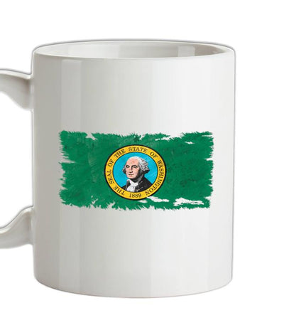 Washington Grunge Style Flag Ceramic Mug
