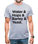 Watrer & Hops & Barley & Yeast Mens T-Shirt