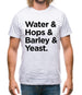 Watrer & Hops & Barley & Yeast Mens T-Shirt