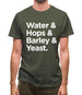 Watrer & Hops & Barley & Yeast Mens T-Shirt