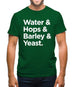 Watrer & Hops & Barley & Yeast Mens T-Shirt