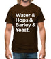 Watrer & Hops & Barley & Yeast Mens T-Shirt