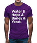 Watrer & Hops & Barley & Yeast Mens T-Shirt