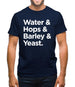 Watrer & Hops & Barley & Yeast Mens T-Shirt
