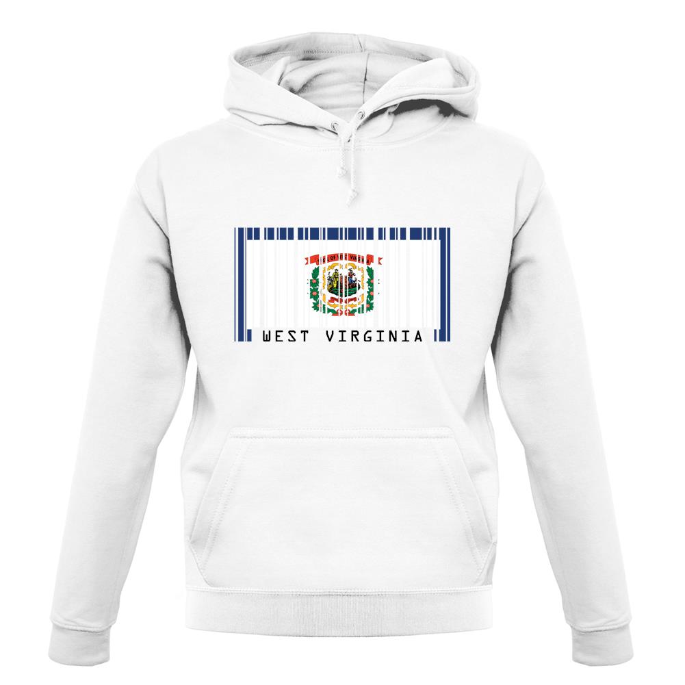 West Virginia Barcode Style Flag unisex hoodie