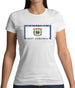 West Virginia Barcode Style Flag Womens T-Shirt