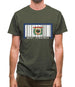 West Virginia Barcode Style Flag Mens T-Shirt