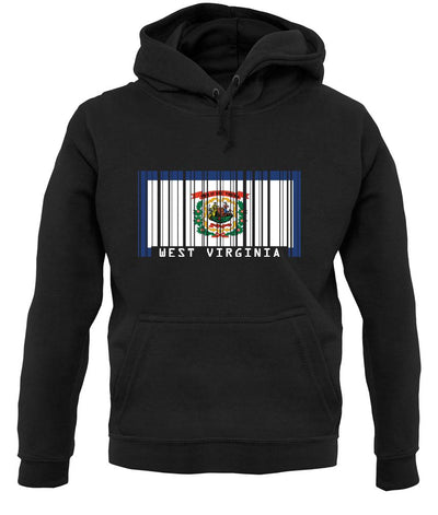 West Virginia Barcode Style Flag unisex hoodie