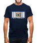 West Virginia Barcode Style Flag Mens T-Shirt