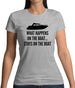 What Happens On The Boat, Stays On The Boat Womens T-Shirt