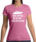 What Happens On The Boat, Stays On The Boat Womens T-Shirt