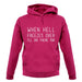 When Hell Freezes Over I'll Ski There Too unisex hoodie