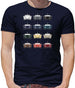 Porsche Box 928 T 12 Colour Grid Mens T-Shirt