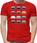 Porsche Box 986 T 12 Colour Grid Mens T-Shirt