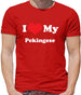 I Love My Pekingese Mens T-Shirt