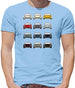 Porsche Box 959 T 12 Colour Grid Mens T-Shirt