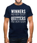 Winners Never Quit Mens T-Shirt