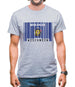 Wisconsin Barcode Style Flag Mens T-Shirt