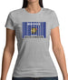 Wisconsin Barcode Style Flag Womens T-Shirt