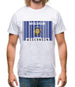 Wisconsin Barcode Style Flag Mens T-Shirt