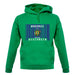 Wisconsin Barcode Style Flag unisex hoodie