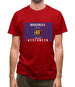 Wisconsin Barcode Style Flag Mens T-Shirt