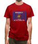 Wisconsin Barcode Style Flag Mens T-Shirt