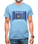 Wisconsin Barcode Style Flag Mens T-Shirt