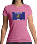 Wisconsin Grunge Style Flag Womens T-Shirt