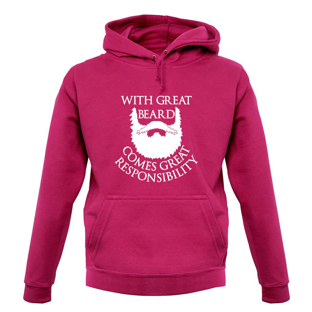 With Great Beard Comes Great Responsibility unisex hoodie