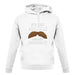 With Great Moustache unisex hoodie