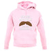 With Great Moustache unisex hoodie