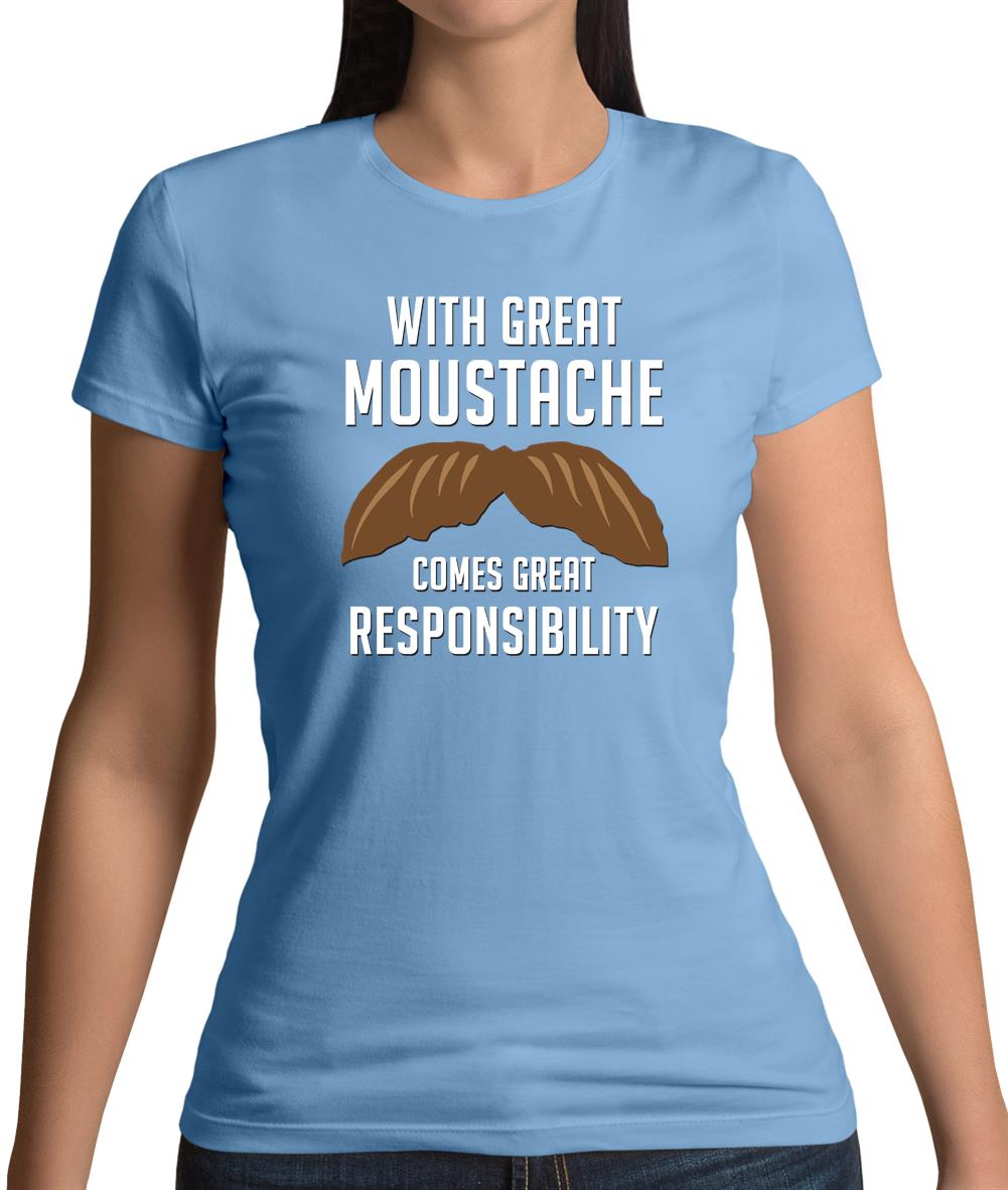 With Great Moustache Womens T-Shirt
