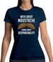 With Great Moustache Womens T-Shirt