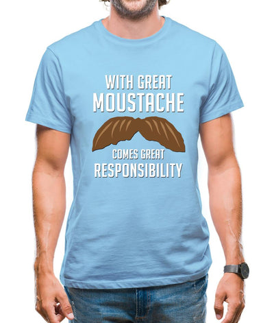 With Great Moustache Mens T-Shirt